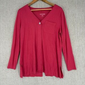 Soft Surroundings Tunic Top Womens Missy Large Pink Marimar Long Sleeve